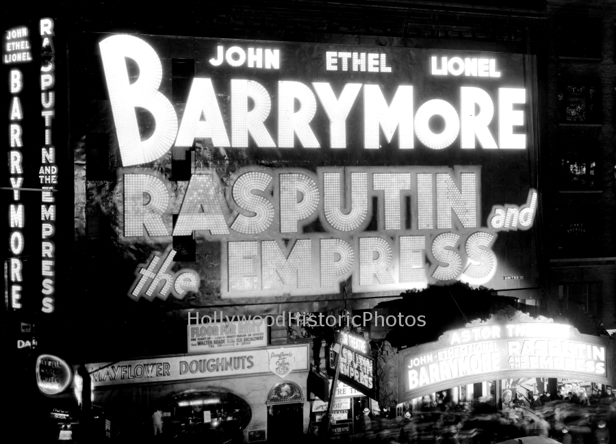 Astor Theatre Rasputin N.Y.C. 1932 Starring John, Ethel and Lionel Barrymore wm.jpg